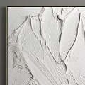 White Abstract Textured Paintings Two Panel Wall Art Decor for Home 3d model