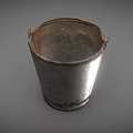 Rustic Metal Bucket For Washing Daily Use And Household Cleaning Supplies