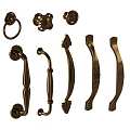 Vintage Brass Metal Cabinet Handles With Various Decorative Designs For Furniture Doors