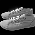 Gray Canvas Casual Shoes With White Laces White Soles And Low Top Style