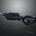 Futuristic Cosmic Spacecraft Device With Sleek Black Design And Green Lights