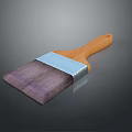 High Quality Paint Brush With Wooden Handle And Purple Bristles