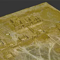 Reconstructed Ancient Architecture Ruins Model With Arches Courtyards And Remaining Walls