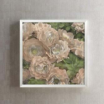 Modern plant painting decorative painting 3d model