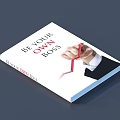 Be Your Own Boss Motivational Business Book With Hand Holding Red Pen