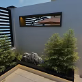 Modern Courtyard Garden Decor With Cozy Outdoor Seating Area And Lush Green Plants Design