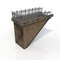 Brick Structure Building with Metal Railing on Top and Stone Staircase Design