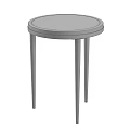 Modern Woven Top Side Tables with Black Slim Legs and Round Design