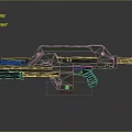 Sci Fi Green Rifle With Futuristic Design Barrel Grip And Stock