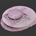 Manhole Cover With Metal Frame On Circular Concrete Base And Mossy Edges