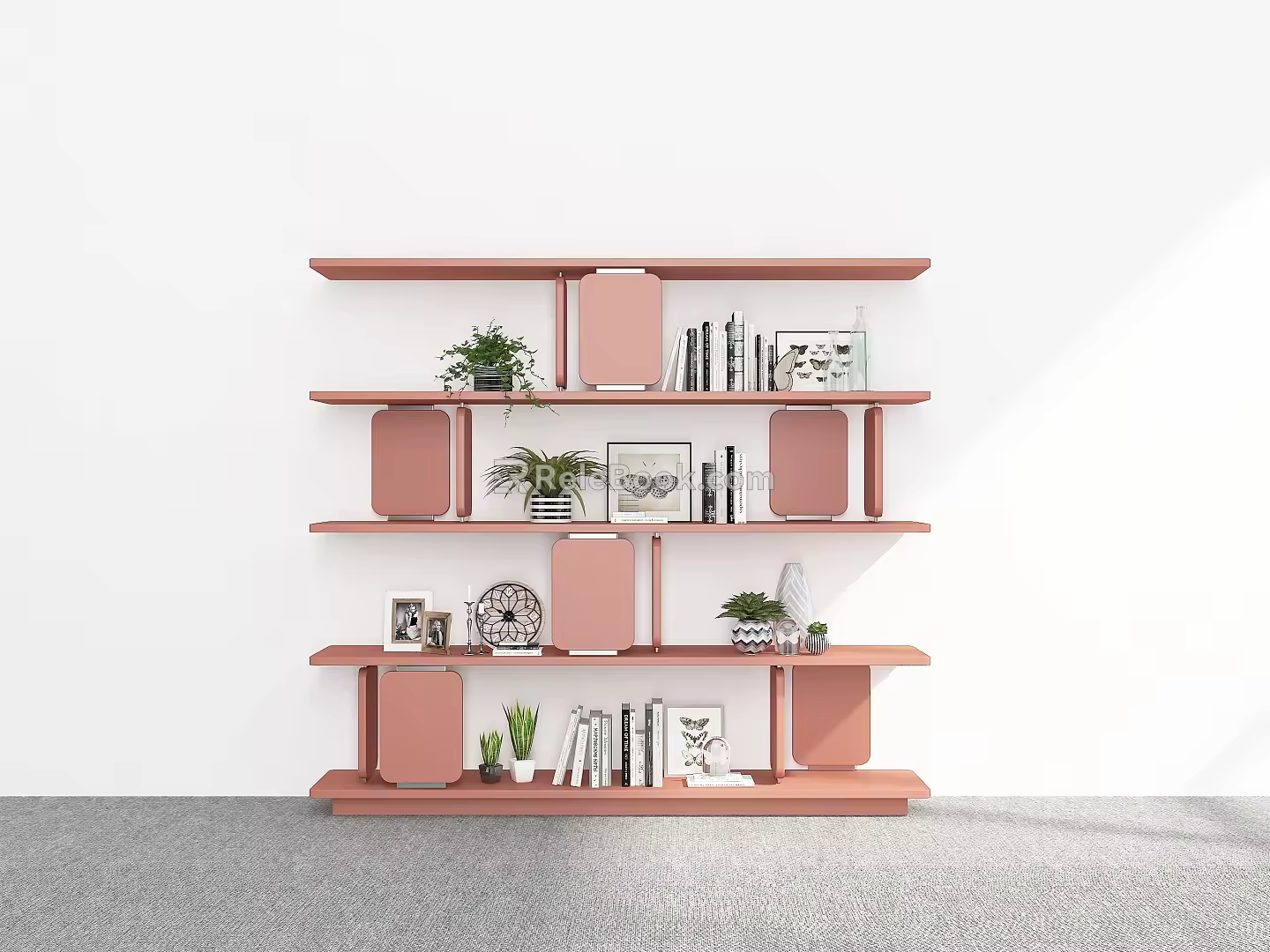 Bookshelf Ornaments Bookshelf Decorative Storage Rack Decorative Rack Bookshelf Shelf 3d model