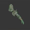Medieval Antique Armor Components Featuring Helmet And Arm Guard With Ancient Metal Texture