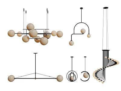 Modern Chandelier Art Chandelier Spherical Chandelier 3d model