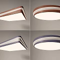 Modern Ceiling Lights With Square Round Shapes And Color Accents For Home 3d model