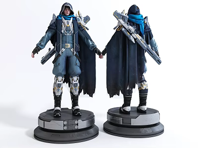 Modern hand-made virtual character toys 3d model