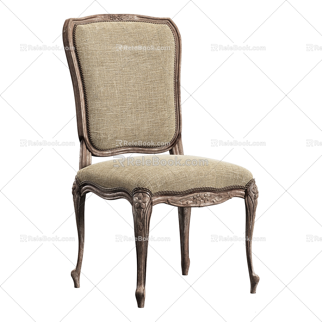 National style classic chair 3d model