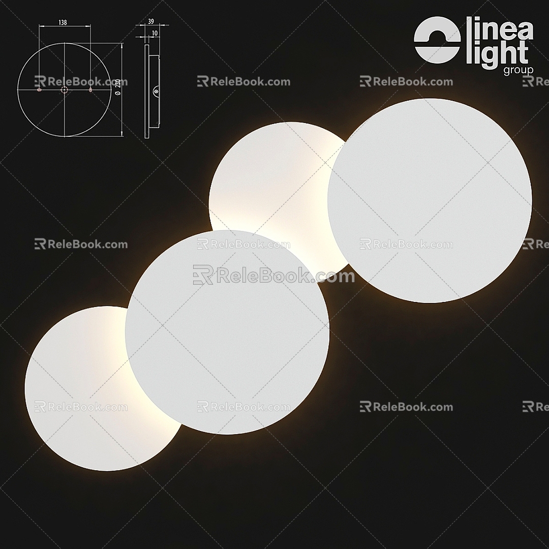 Modern wall lamp Eclipse wall lamp 3d model