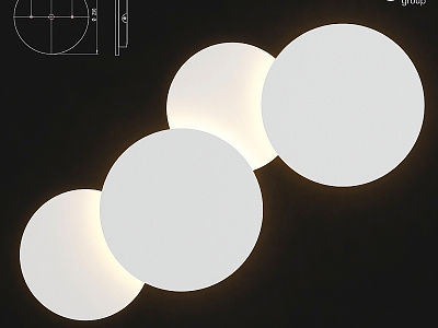 Modern wall lamp Eclipse wall lamp 3d model