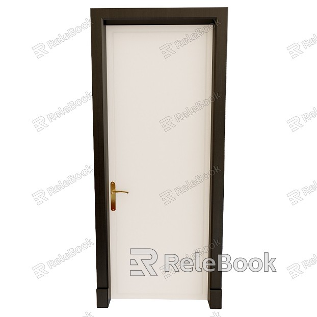 Modern swing door black and white matching door model