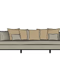 Floor lamp for double sofa 3d model