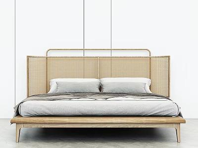 New Chinese Double Bed 3d model