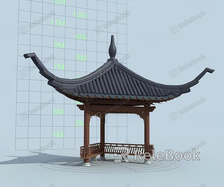 Ancient Pavilion of Chinese-style Ancient Architecture model