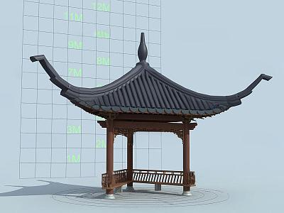 Ancient Pavilion of Chinese-style Ancient Architecture model