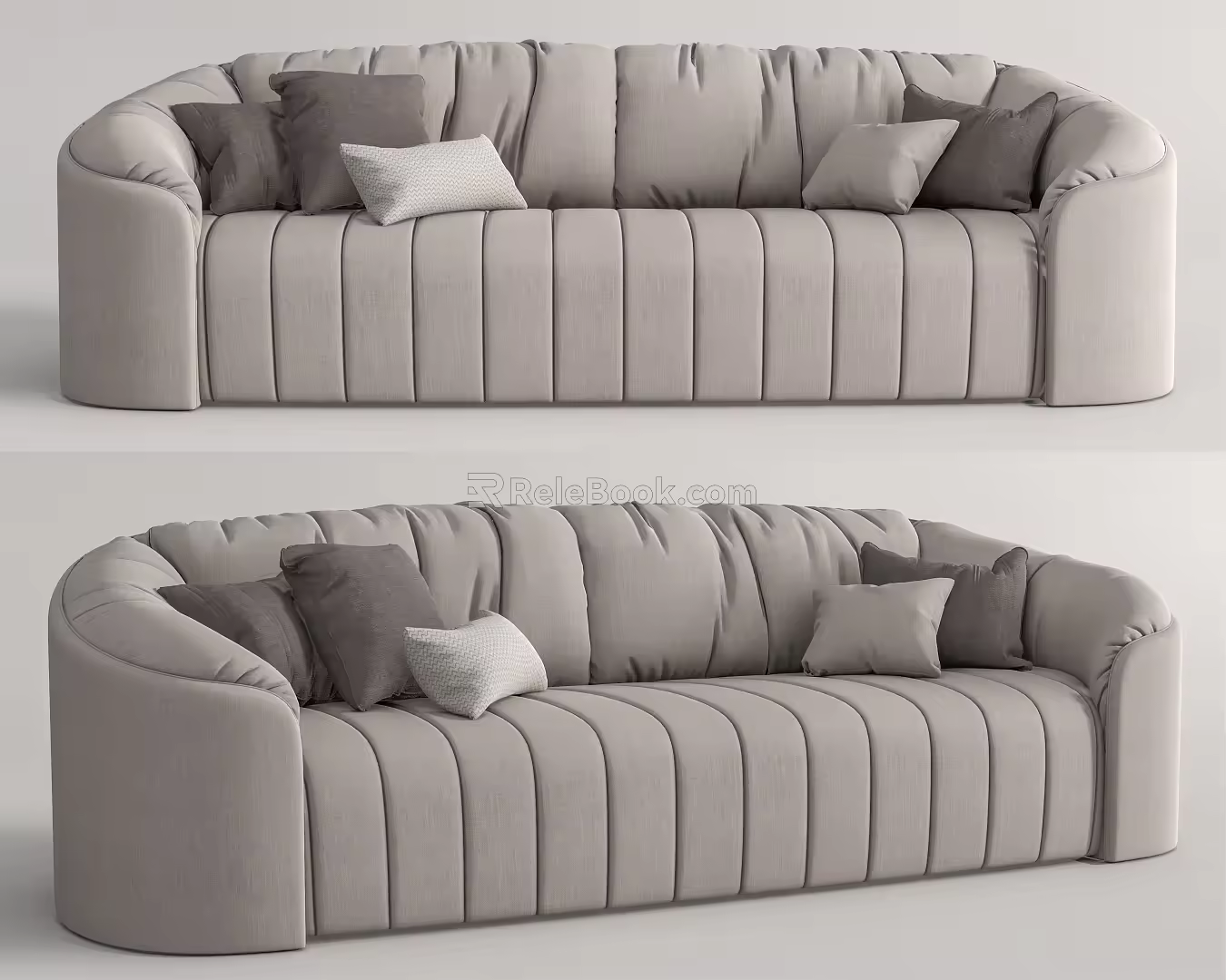 Modern Multiplayer Sofa Aleal Double Sofa Double Sofa 3d model