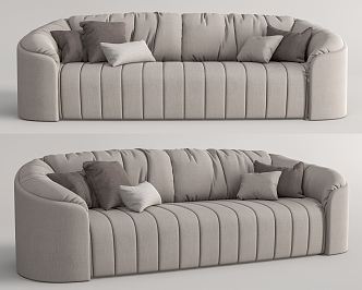 Modern Multiplayer Sofa Aleal Double Sofa Double Sofa 3d model