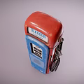 Vintage Dexterson Gas Pump With Red And Blue Classic Retro Design