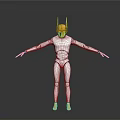 Humanoid Creature Character Featuring Yellow Horns White Body And Yellow Limbs