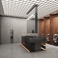 Toilet, toilet, shopping mall design, advanced office refinement 3d model