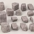stone landscape stone block 3d model