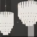 Modern Layered Crystal Chandeliers With Transparent Strips And Elegant Hanging Design