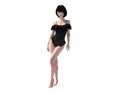 woman beauty model 3d model