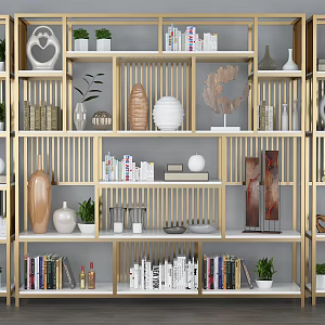 Modern Bookshelf Decorative Rack Storage Rack Shelf Partition 3d model