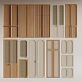 Diverse Cabinet Door Designs Featuring Wooden Beige White Panels And Arched Grid Patterns