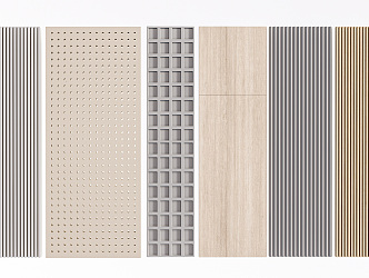 Modern Wall Panel Wave Board Decorative Panel Wall Decorative Panel Grille Panel Sound Absorbing Panel Sound Insulation Panel 3d model