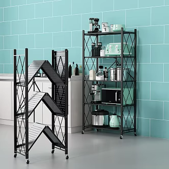 Kitchen Rack Kitchenware 3d model