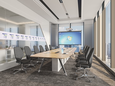 Modern Meeting Room Meeting Table and Chair 3d model