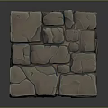 Stacked Stone Block Cube Decorative Element With Textured Surface And Joint Gaps 3d model