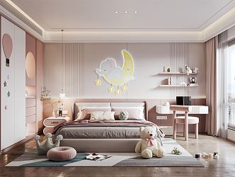 Modern Children's Room Girls Children's Room 3d model