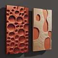 Three-dimensional wall decoration combination 3d model
