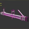 Mechanical Industrial Metal Platform Structure With Support Frames Track And Circular Components