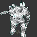 Advanced Military Mechanical Humanoid Weapon Featuring Armored Body Cannon Arm And Robotic Legs