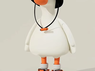 Duck installation art children'space installation art mall toy store decorations big goose art installation online popular little yellow duck doll 3d model