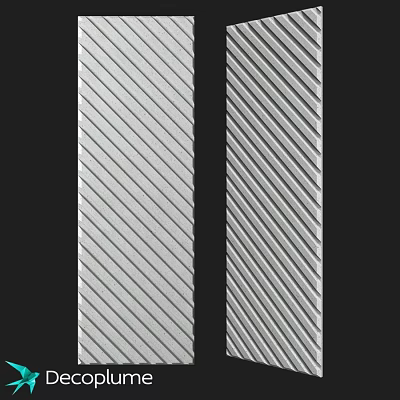 Metal Structural Components with Diagonal Striped Surface Texture and Industrial Design 3d model