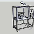 Mobile Industrial Equipment With Mechanical Arm Control Panel And Work Platform 3d model