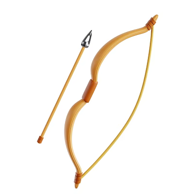 Modern bow and arrow weapon cartoon bow and arrow 3d model Modern bow and arrow weapon cartoon bow and arrow 3d model
