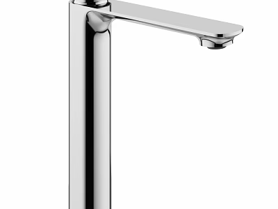 Modern Chrome Tall Faucet With Sleek Single Handle Design For Bathroom 3d model